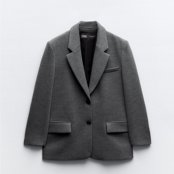 Zara Jackets & Blazers - Zara Straight Cut Shoulder Pad Blazer
